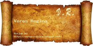 Veres Regina névjegykártya